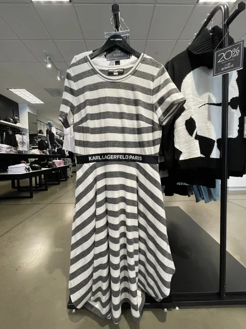 KARL LAGERFELD STRIPE DRESS LDKEK530 KL2214