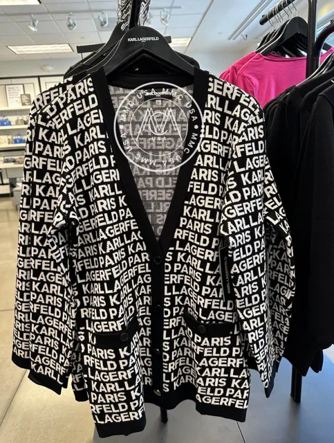 KL CARDIGAN ALLOVER LOGO