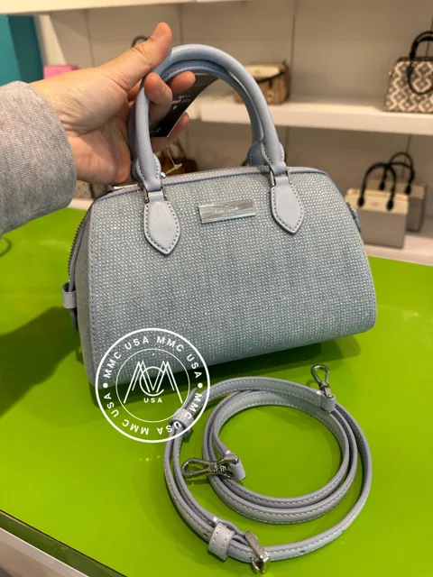 KS MADISON DUFFLE CROSSBODY DENIM HAT FIXED STUDDED KK234