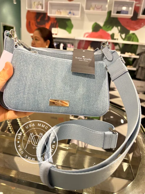 KS Duet Studded Denim Crossbody