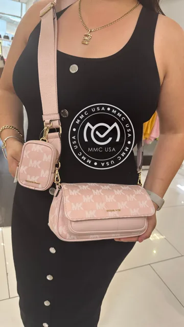MK JET SET TECH CROSSBODY CANVAS