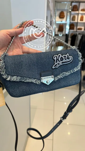 MK SOHO DENIM SMALL CONV POUCHETTE CROSSBODY